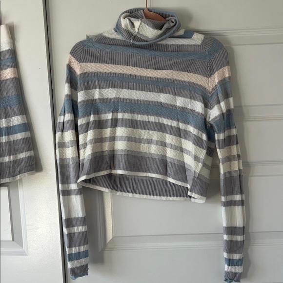 Free People Striped Turtleneck Sweater and Skirt Set - Picture 3 of 3